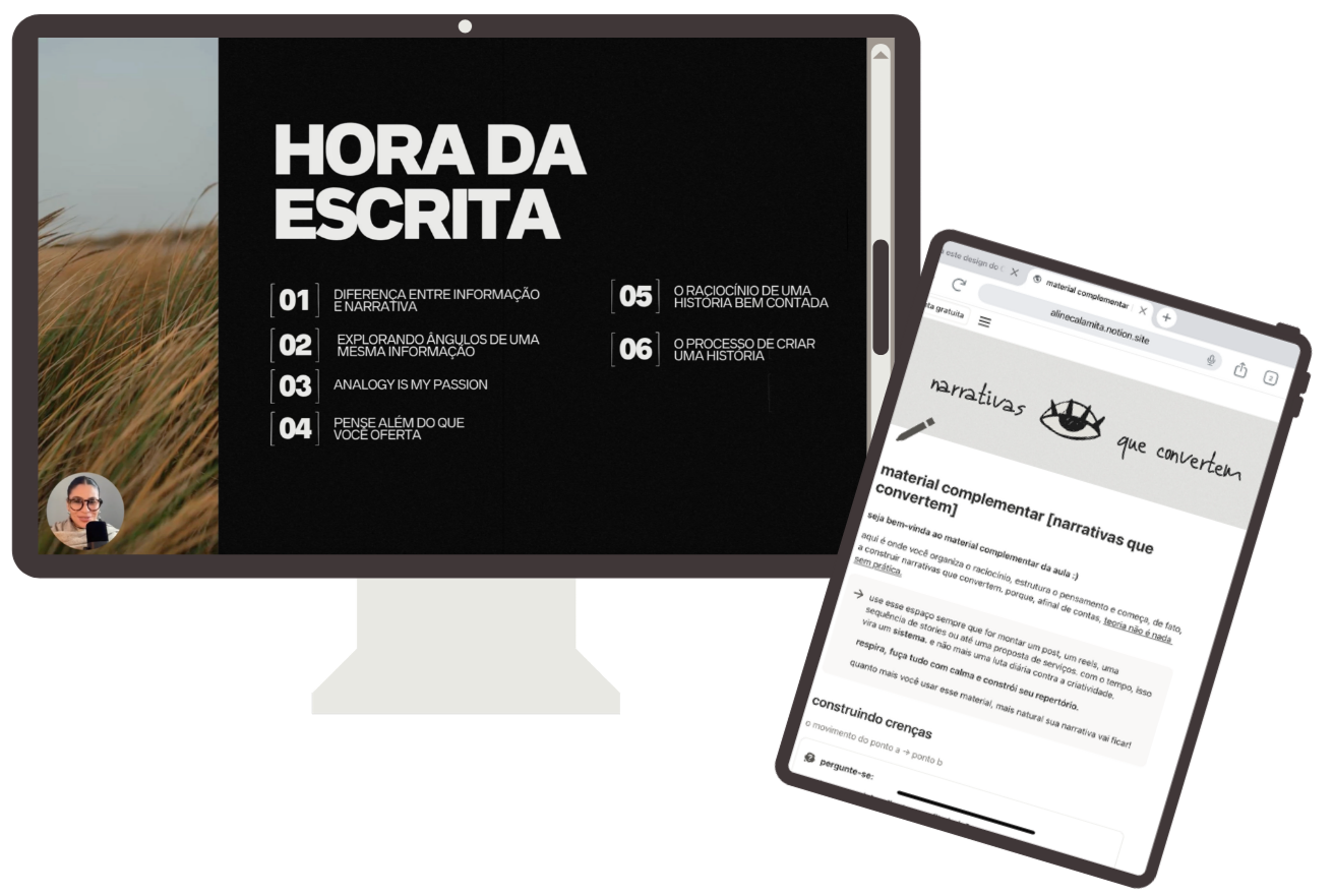 Prévia das aulas e material complementar da imersão
